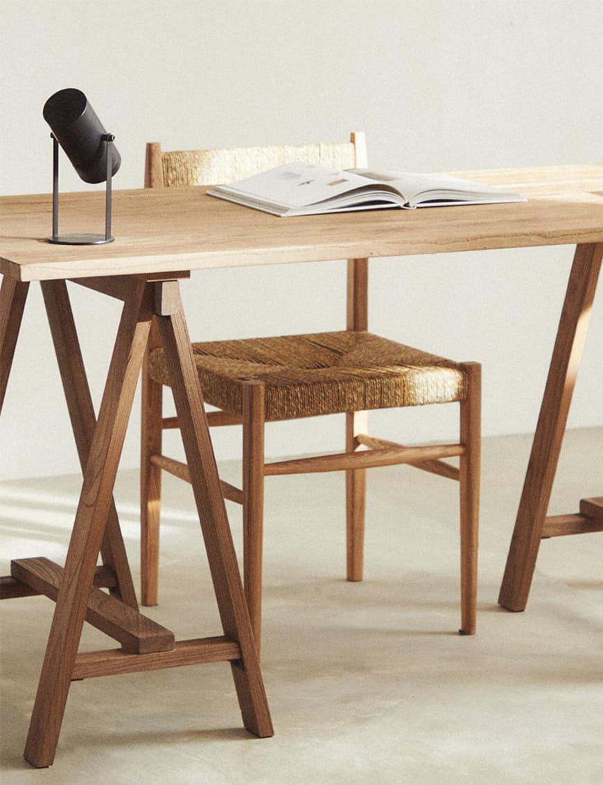 میز مطالعه چوبی روستیک