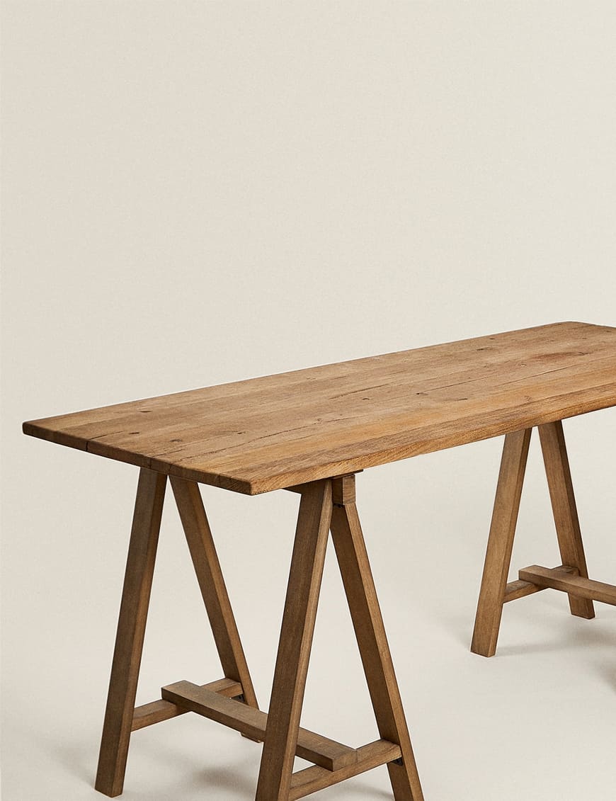 میز مطالعه چوبی روستیک