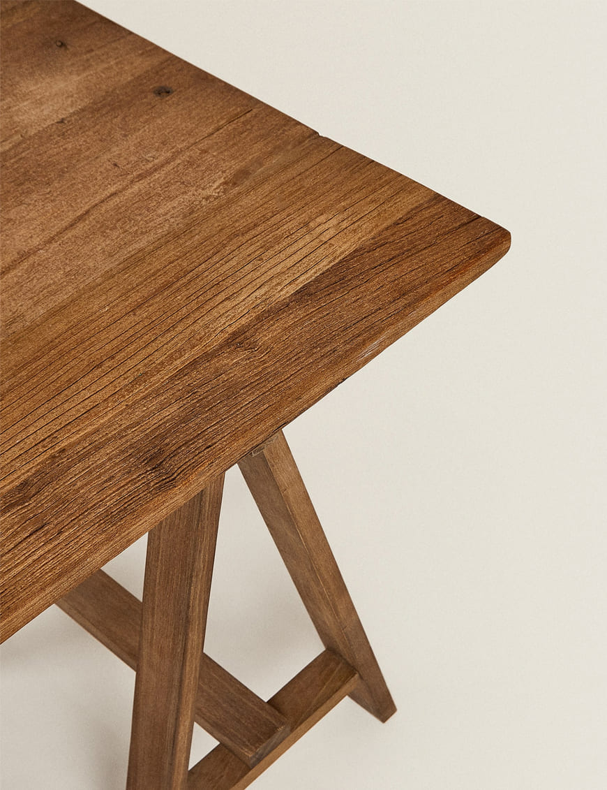 میز مطالعه چوبی روستیک