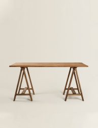 میز مطالعه چوبی روستیک